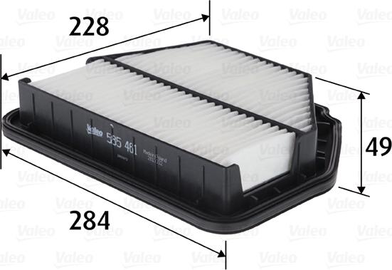 VALEO 585461 - Повітряний фільтр autozip.com.ua