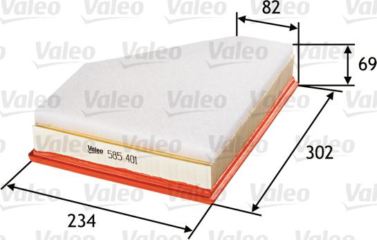VALEO 585401 - Повітряний фільтр autozip.com.ua