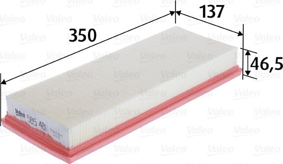 VALEO 585481 - Повітряний фільтр autozip.com.ua