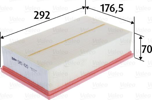 VALEO 585420 - Повітряний фільтр autozip.com.ua