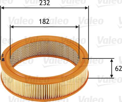 VALEO 585696 - Повітряний фільтр autozip.com.ua