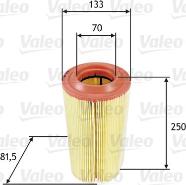 Valeo 585649 - Повітряний фільтр autozip.com.ua