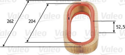 VALEO 585641 - Повітряний фільтр autozip.com.ua