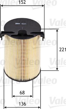 VALEO 585652 - Повітряний фільтр autozip.com.ua