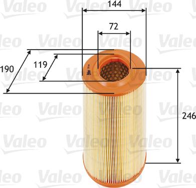 Valeo 585669 - Повітряний фільтр autozip.com.ua