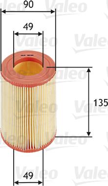 VALEO 585660 - Повітряний фільтр autozip.com.ua