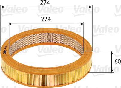VALEO 585619 - Повітряний фільтр autozip.com.ua