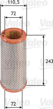 VALEO 585612 - Повітряний фільтр autozip.com.ua