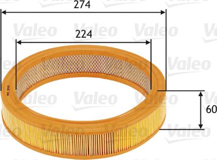 VALEO 585620 - Повітряний фільтр autozip.com.ua