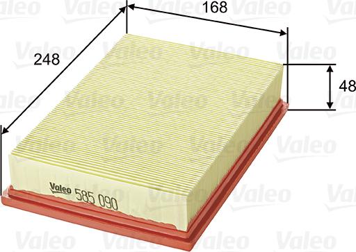 VALEO 585090 - Повітряний фільтр autozip.com.ua