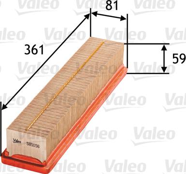 VALEO 585056 - Повітряний фільтр autozip.com.ua