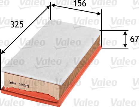 VALEO 585052 - Повітряний фільтр autozip.com.ua