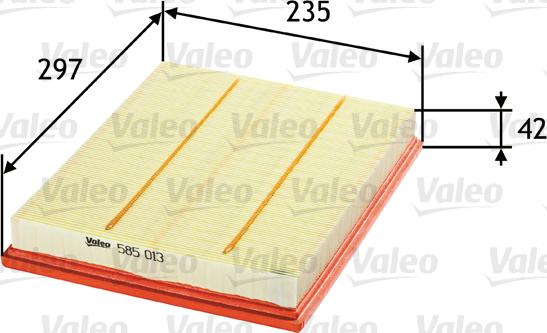 VALEO 585013 - Повітряний фільтр autozip.com.ua