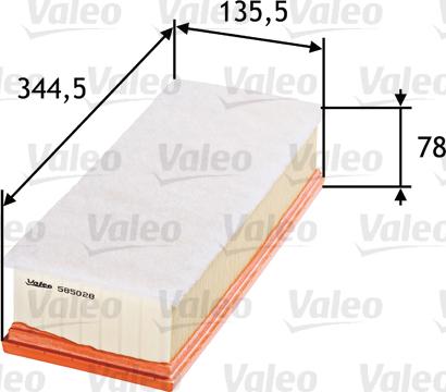 VALEO 585028 - Повітряний фільтр autozip.com.ua