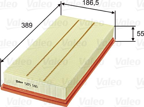 VALEO 585146 - Повітряний фільтр autozip.com.ua