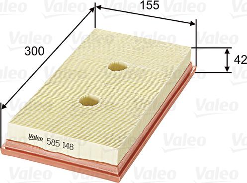 VALEO 585148 - Повітряний фільтр autozip.com.ua