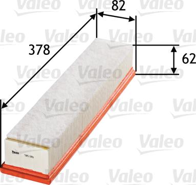 VALEO 585180 - Повітряний фільтр autozip.com.ua