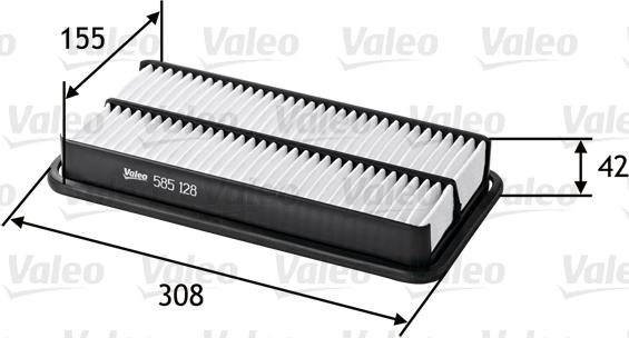 VALEO 585128 - Повітряний фільтр autozip.com.ua