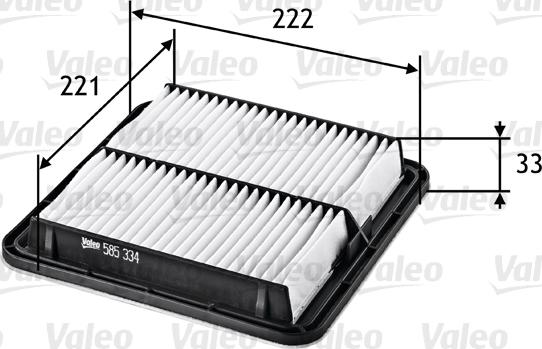 VALEO 585334 - Повітряний фільтр autozip.com.ua