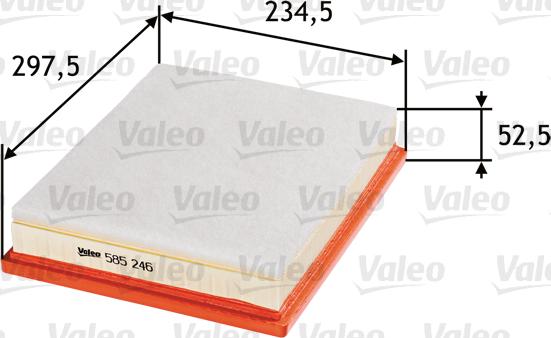 VALEO 585246 - Повітряний фільтр autozip.com.ua