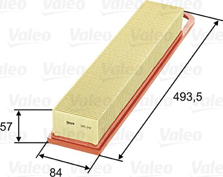 VALEO 585247 - Повітряний фільтр autozip.com.ua