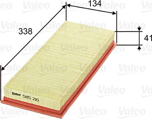 VALEO 585216 - Повітряний фільтр autozip.com.ua