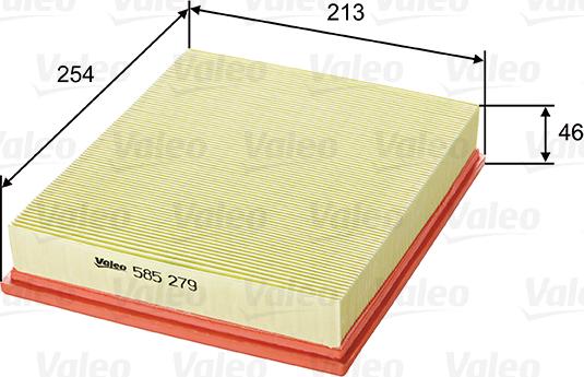 VALEO 585279 - Повітряний фільтр autozip.com.ua