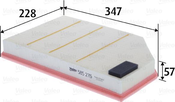 VALEO 585276 - Повітряний фільтр autozip.com.ua