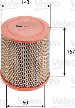 VALEO 585726 - Повітряний фільтр autozip.com.ua