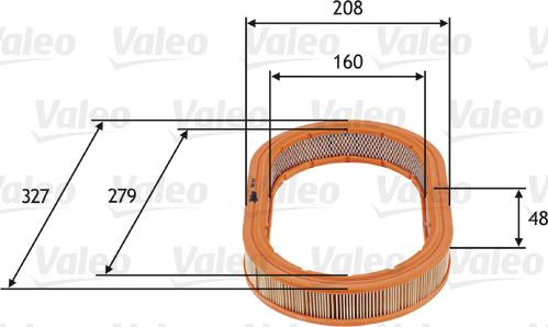 Valeo 585722 - Повітряний фільтр autozip.com.ua