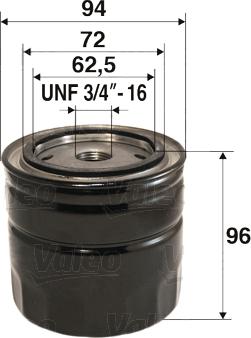 VALEO 586047 - Масляний фільтр autozip.com.ua