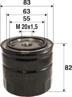 VALEO 586060 - Масляний фільтр autozip.com.ua
