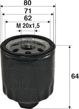 VALEO 586003 - Масляний фільтр autozip.com.ua