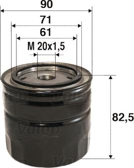 VALEO 586016 - Масляний фільтр autozip.com.ua