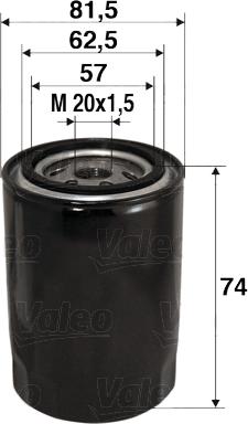VALEO 586017 - Масляний фільтр autozip.com.ua