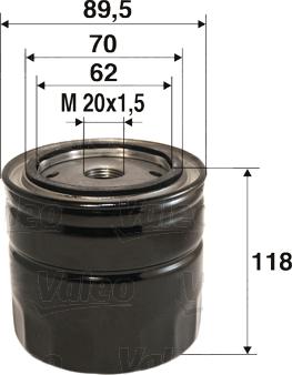 VALEO 586035 - Масляний фільтр autozip.com.ua
