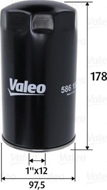 Valeo 586150 - Масляний фільтр autozip.com.ua
