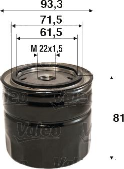 Valeo 586110 - Масляний фільтр autozip.com.ua