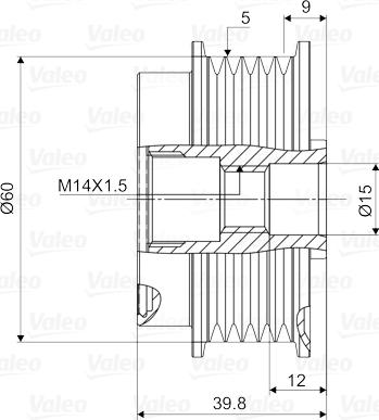 VALEO 588097 - Ремінний шків, генератор autozip.com.ua