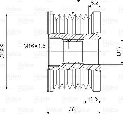 Valeo 588040 - Ремінний шків, генератор autozip.com.ua