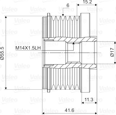 Valeo 588047 - Ремінний шків, генератор autozip.com.ua