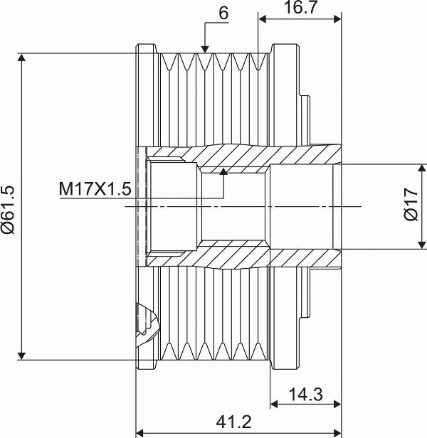 VALEO 588009 - Ремінний шків, генератор autozip.com.ua