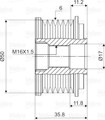 Valeo 588019 - Ремінний шків, генератор autozip.com.ua