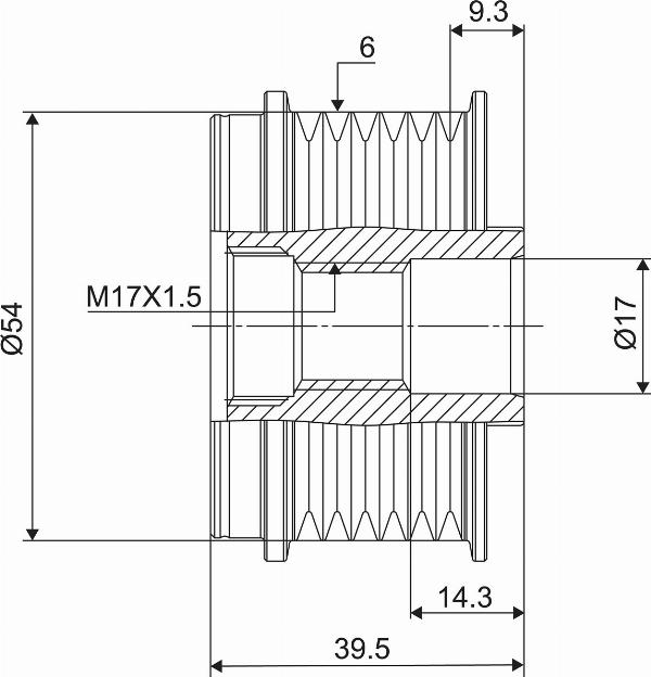 VALEO 588012 - Ремінний шків, генератор autozip.com.ua