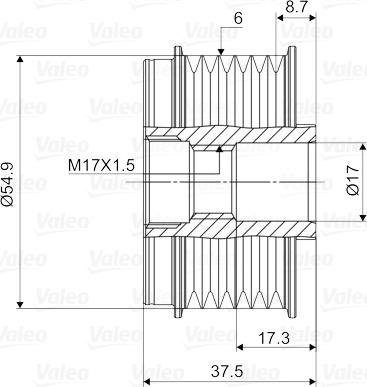 Valeo 588087 - Механизм свободного хода генератора MITSUBISHI пр-во Valeo autozip.com.ua