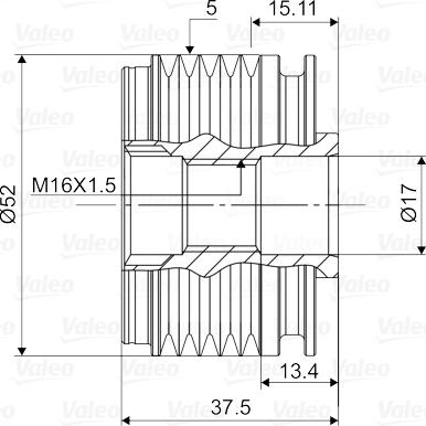 Valeo 588109 - Ремінний шків, генератор autozip.com.ua