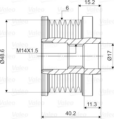 Valeo 588102 - Ремінний шків, генератор autozip.com.ua