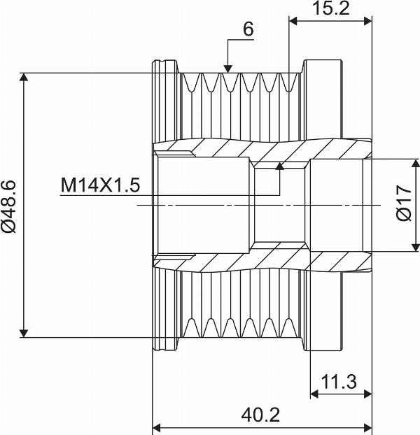 Valeo 588102 - Ремінний шків, генератор autozip.com.ua