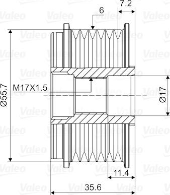 Valeo 588118 - Ремінний шків, генератор autozip.com.ua