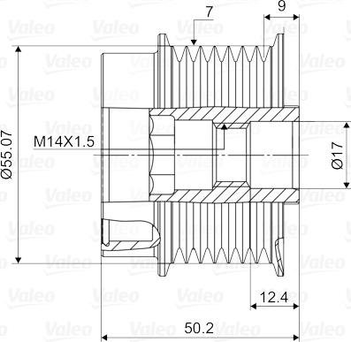 Valeo 588130 - Ремінний шків, генератор autozip.com.ua